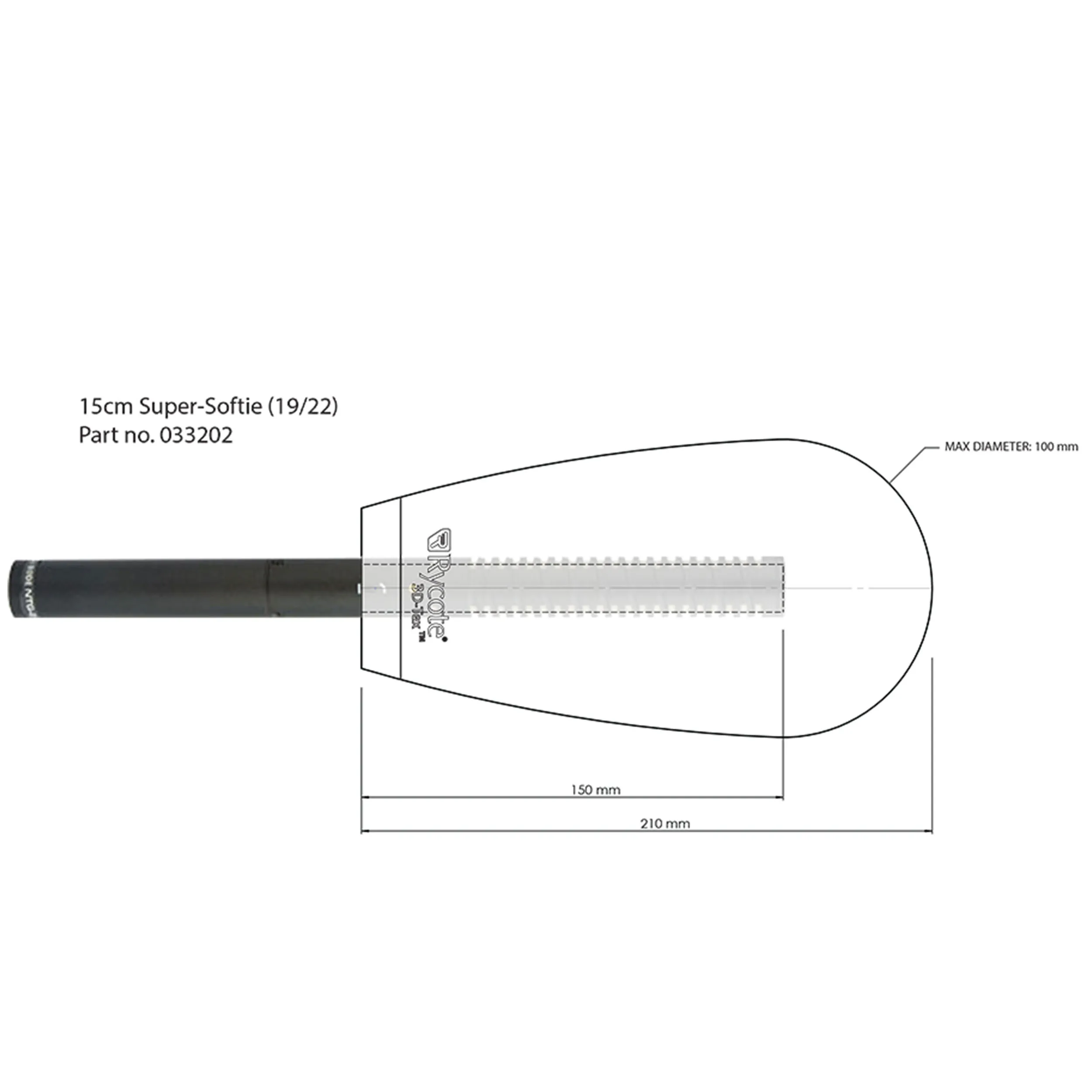 מגן רוח 15 ס"מ Rycote Super-Softie למיקרופון קונדנסר