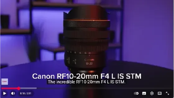 עדשה Canon RF 10-20mm F/4 L IS STM