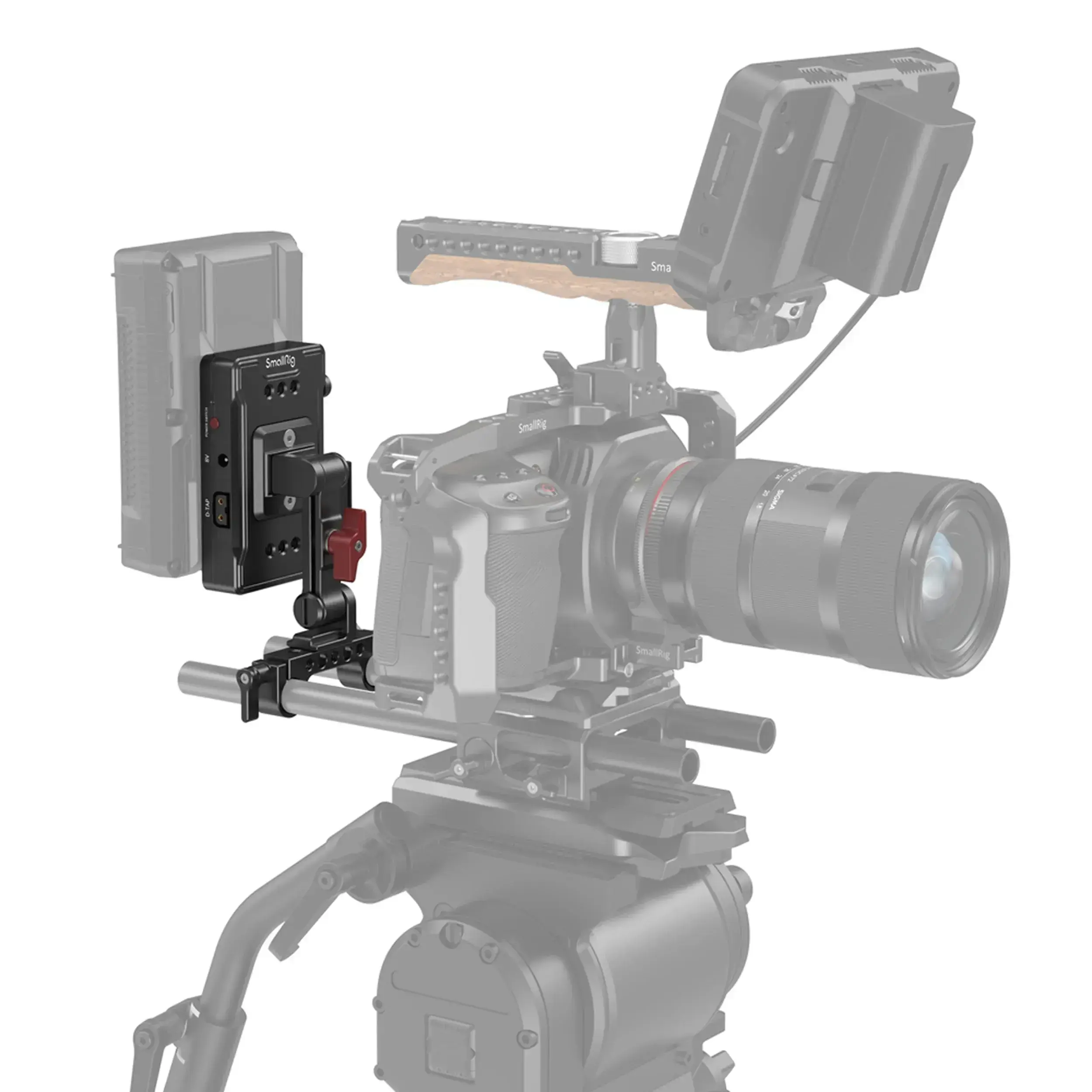 פלטה לסוללות V-LOCK עם זרוע מתכווננת SmallRig 3499