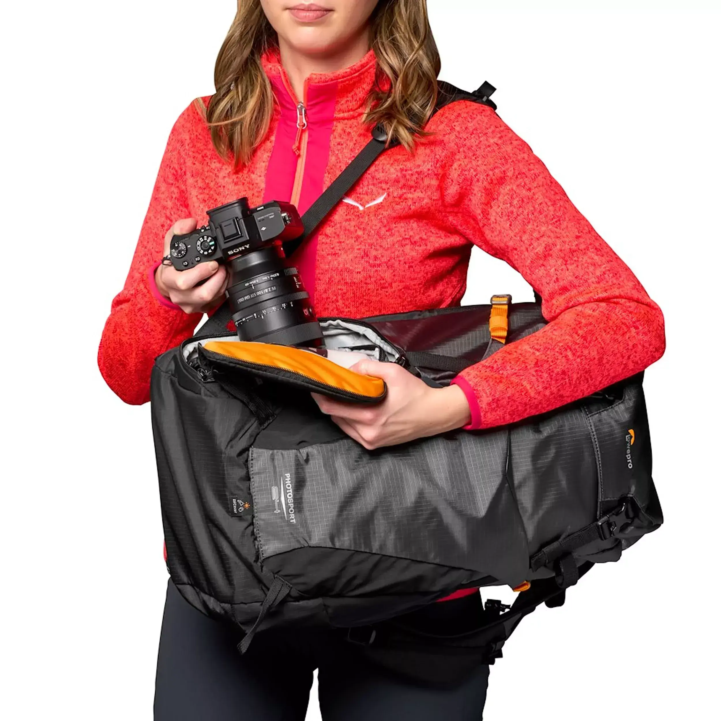 תיק גב אפור/שחור למצלמה Lowepro PhotoSport AW III 24L