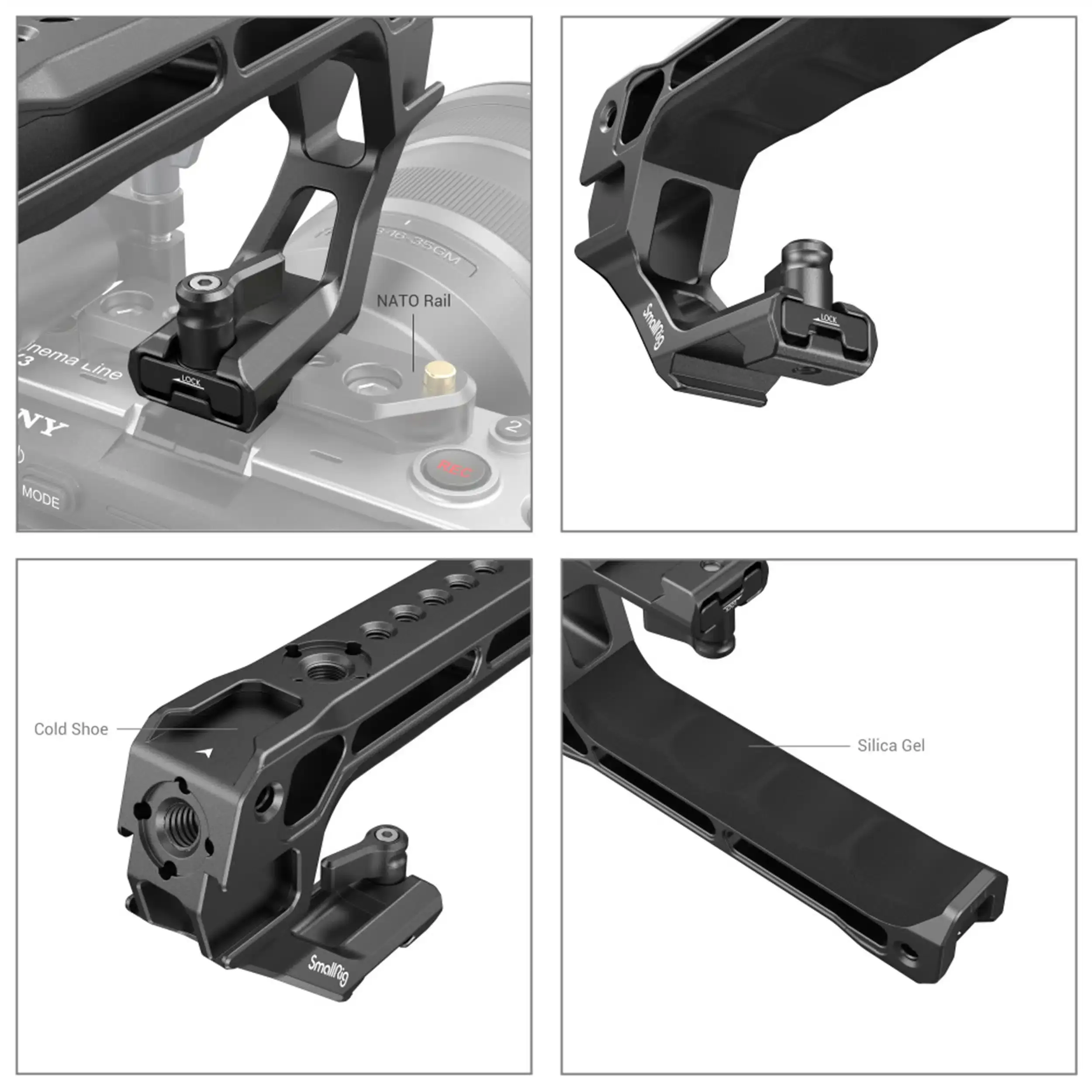 ידית אחיזה לכלוב עם חיבור SmallRig 3766 Nato