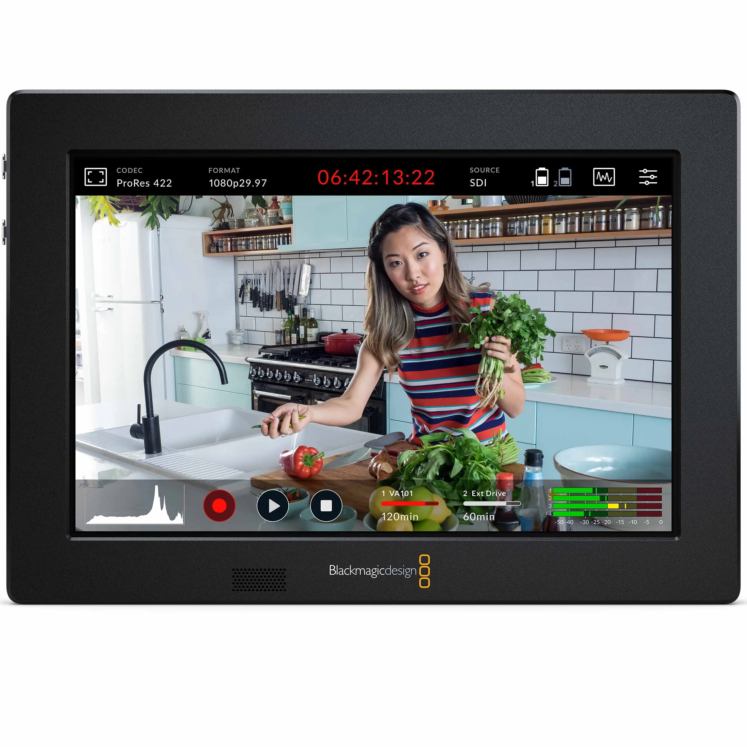 מוניטור וידאו מקליט מסך מגע Blackmagic Video Assist 7" 3G