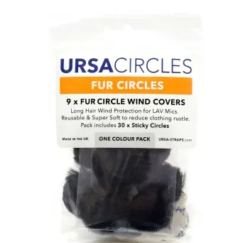 9 מגני פרווה שחורים ו-30 מדבקות למיקרופון Ursa Straps