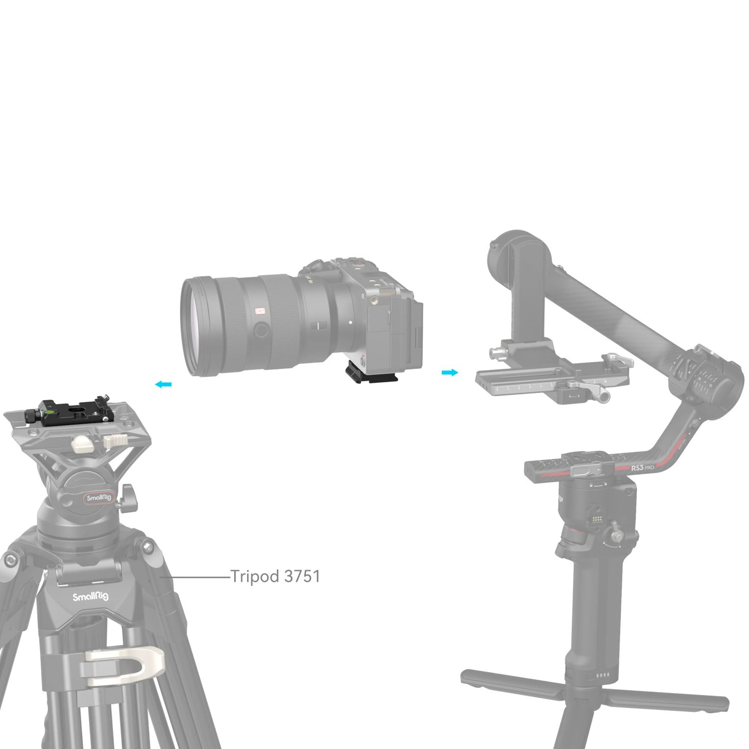 מחבר שחרור מהיר תואם SmallRig 4234 Arca-Swiss/Manfrotto