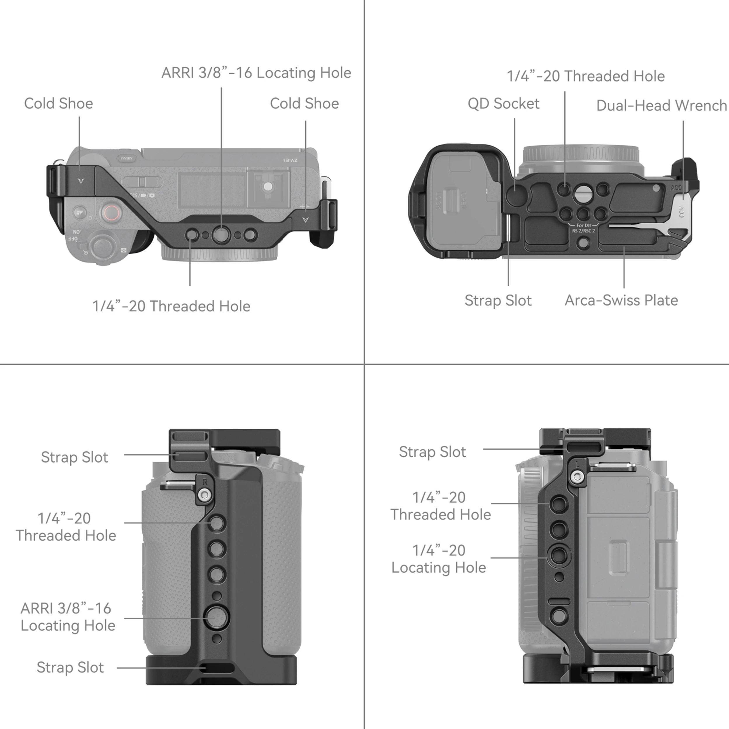 כלוב ייעודי למצלמת SmallRig 4256 Sony ZV-E1