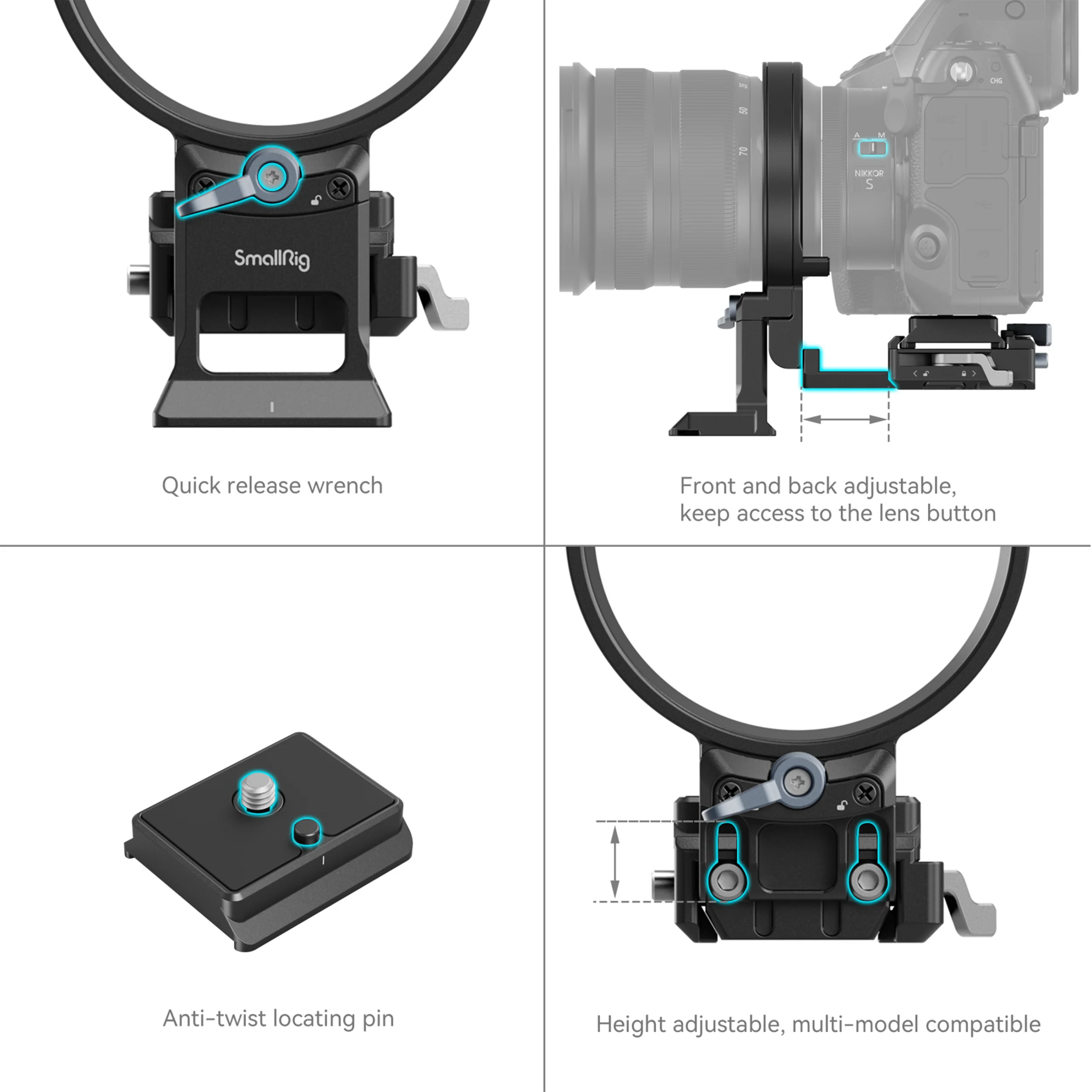מתאם לצילום אופקי/אנכי למצלמות SmallRIg 4306 Nikon Z