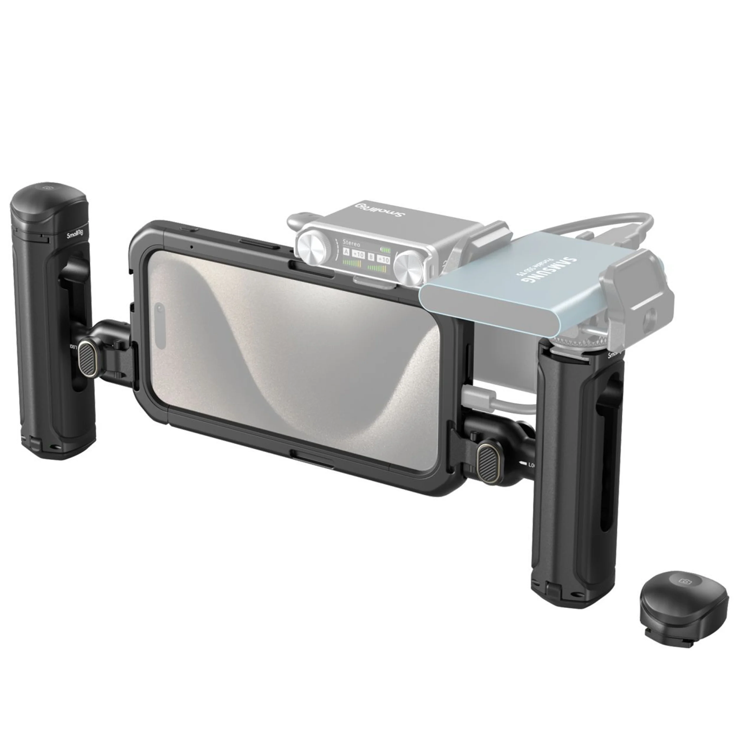 קיט כלוב + 2 ידיות צד ל-SmallRig 4397 iPhone 15 Pro