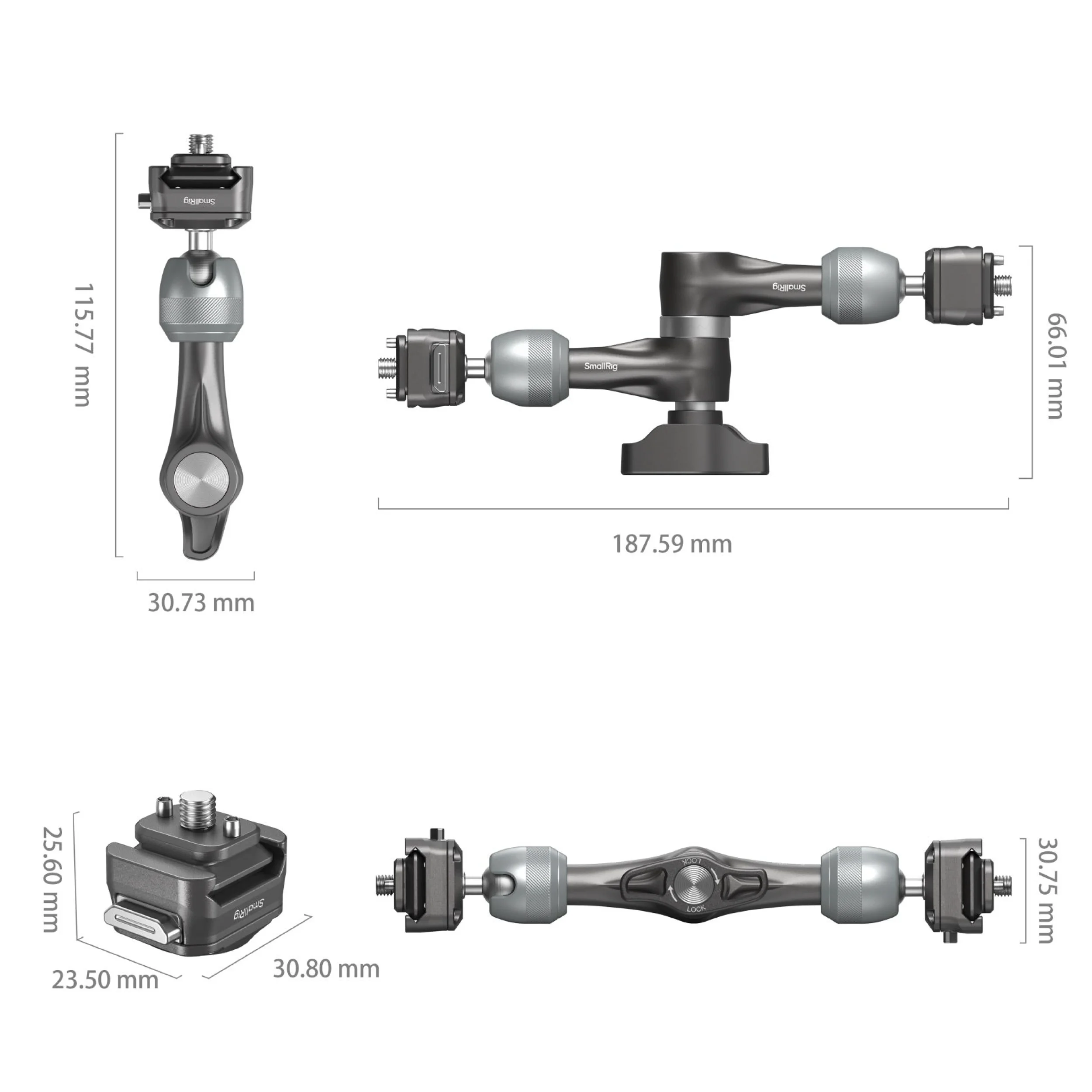זרוע מפרקית "7 עם מנגנון שחרור מהיר SmallRig 4490 KawkLock H21
