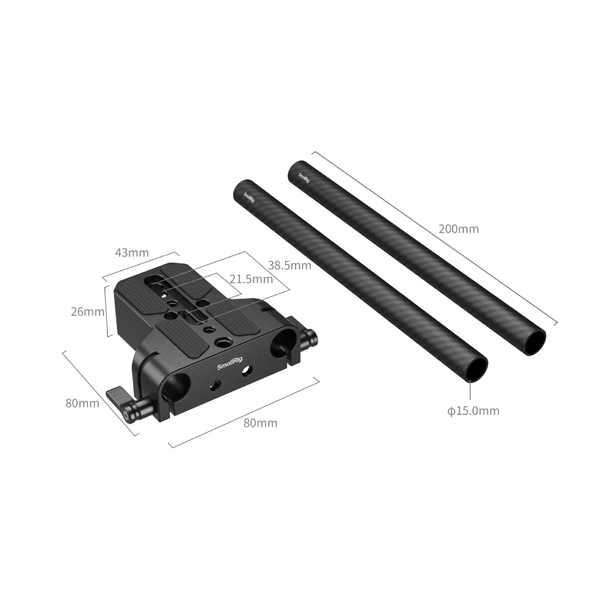 בסיס למצלמה עם מוטות 15 מ"מ SmallRig 5609