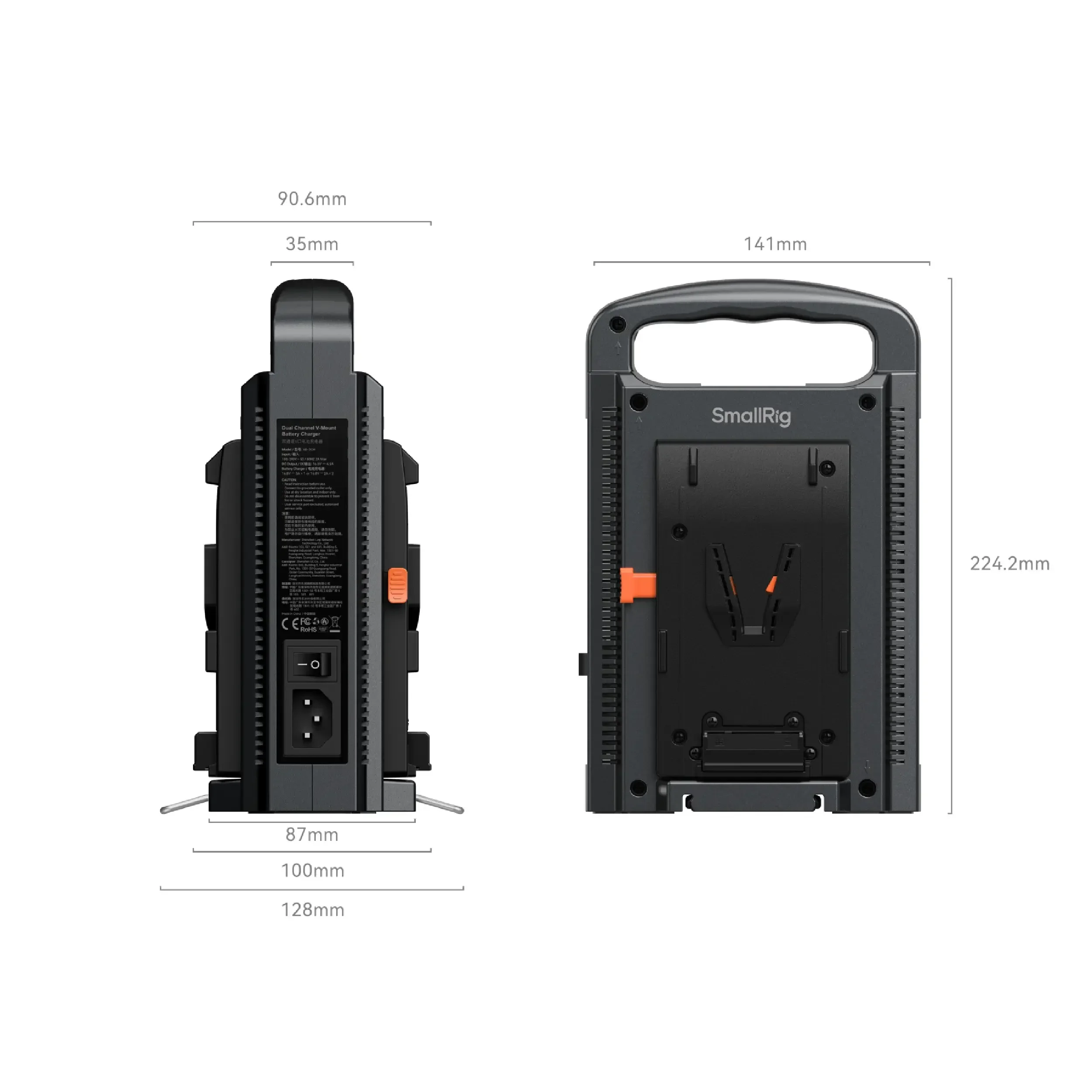 מטען כפול לסוללות SmallRig 4578 V-Mount