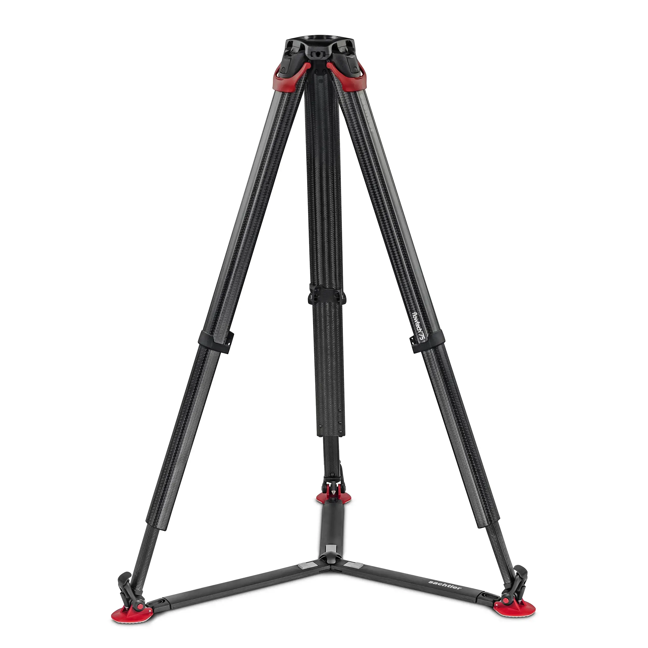 חצובת סיבי פחמן עם ספרדר תחתון Sachtler Tripod flowtech75 aktiv