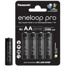 4 סוללות Panasonic Eneloop Pro 2500mAh AA