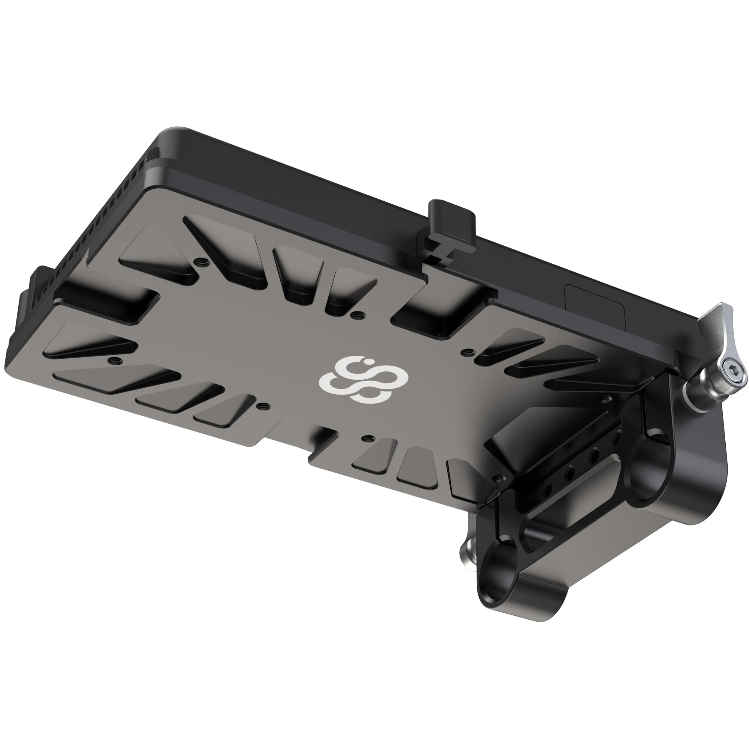 8Sinn Battery Mounting Plate with 15mm Rod Clamp + V-Mount Battery Plate