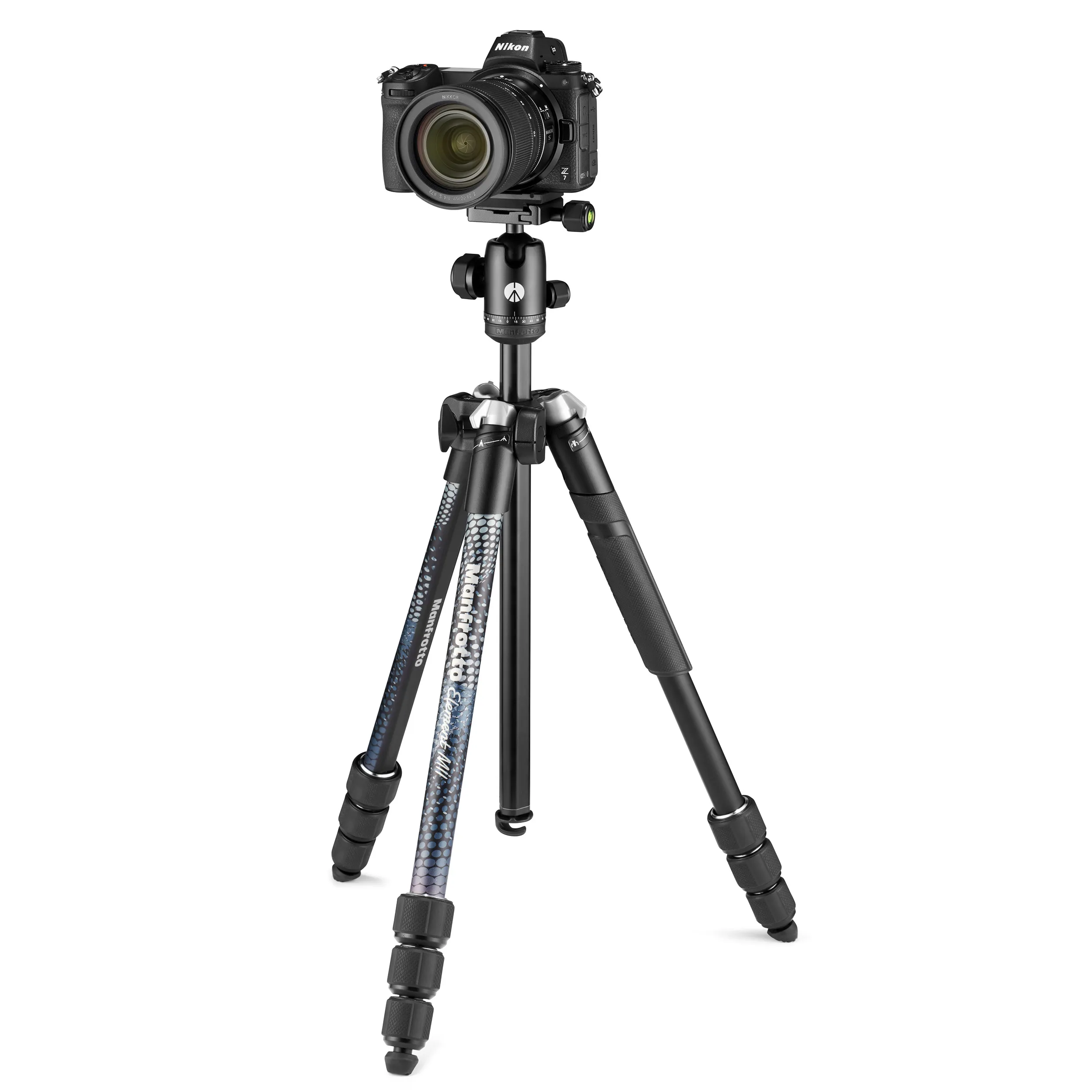 חצובה עם ראש כדורי Manfrotto Element MII – שחורה