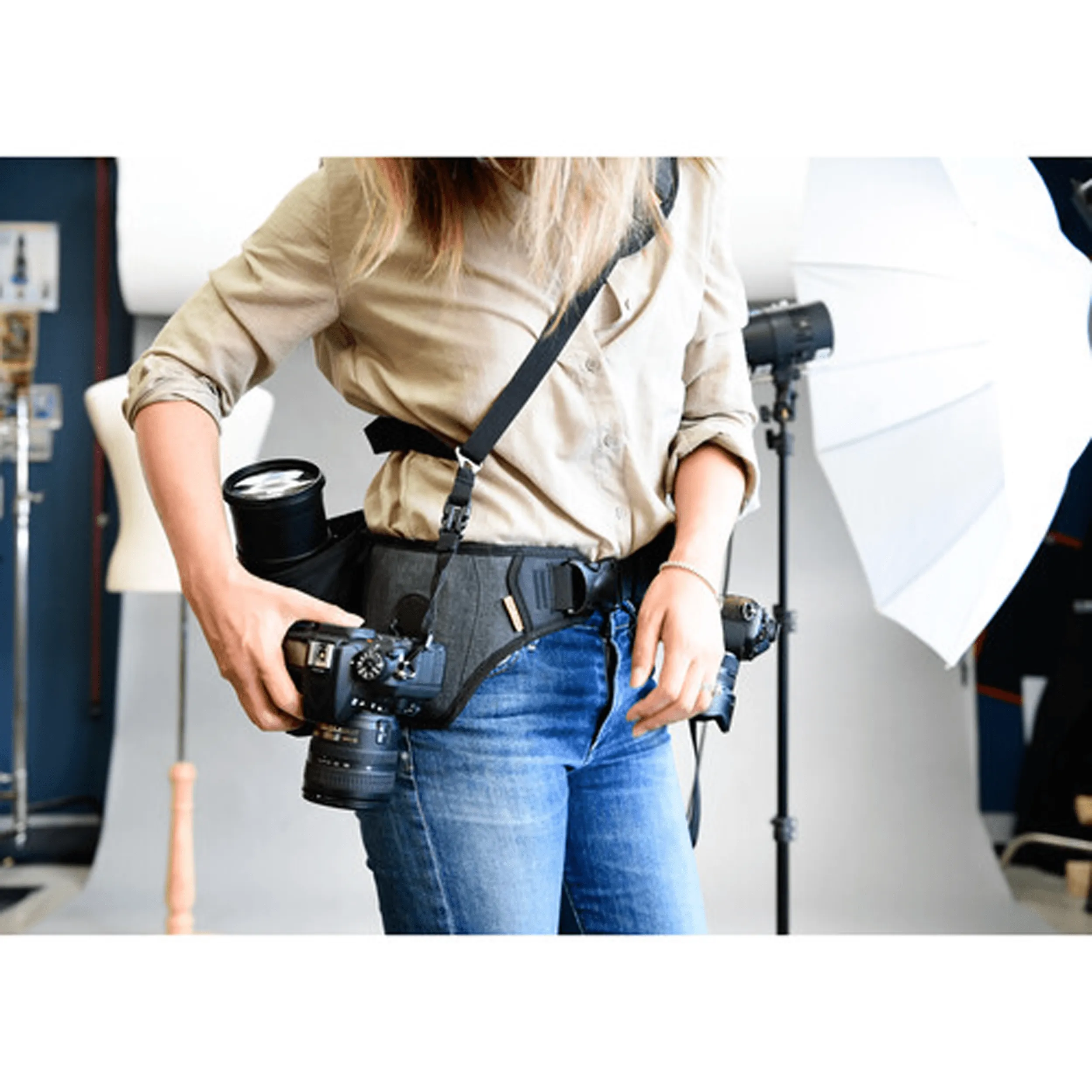 רצועת מותן עם שליפה מהירה למצלמה Cotton Carrier SlingBelt