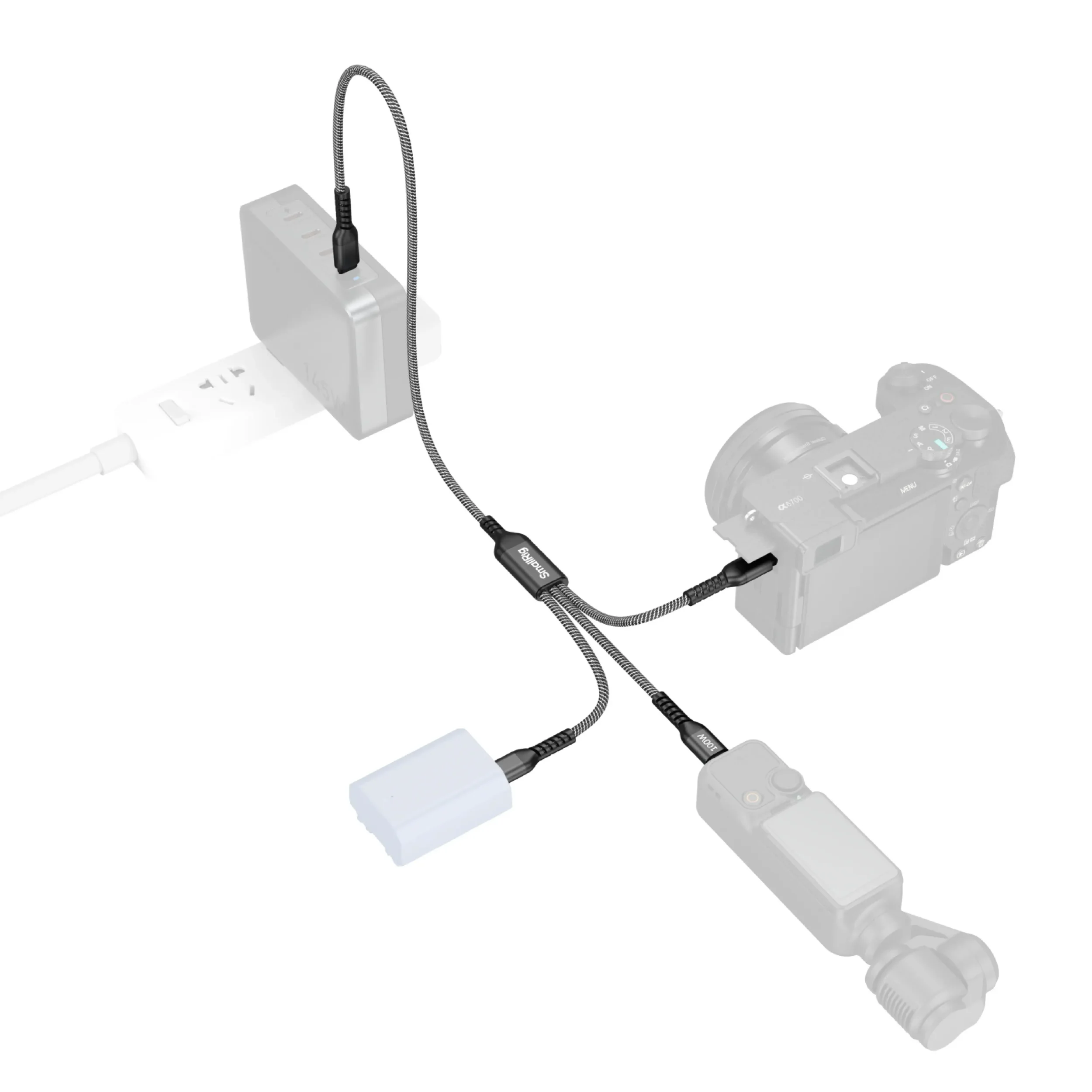 כבל כוח SmallRig 5079 3-in-1 USB-C