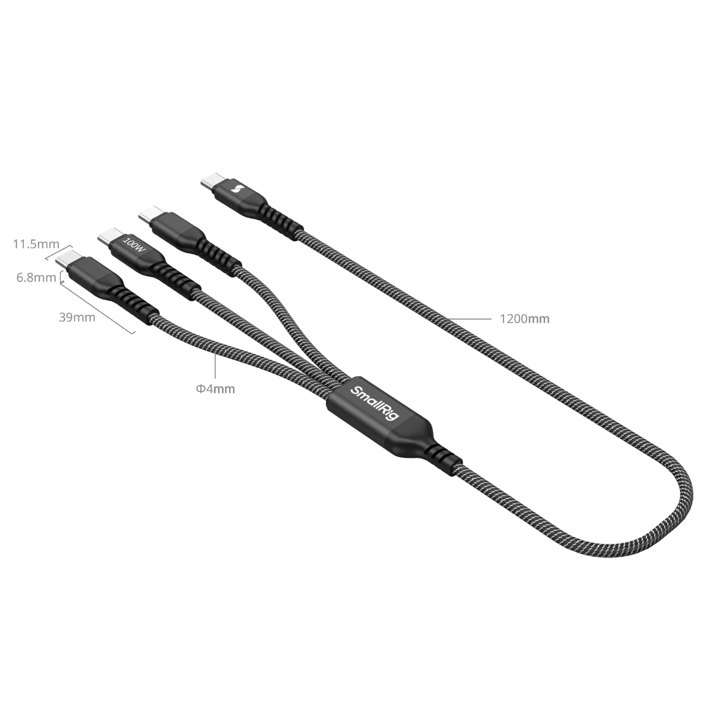 כבל כוח SmallRig 5079 3-in-1 USB-C