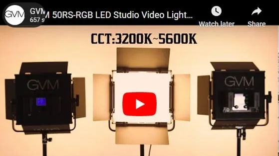 קיט 2 פנסי לד GVM 50RS RGB