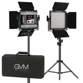 קיט 2 פנסי לד GVM 560AS Bi-Color