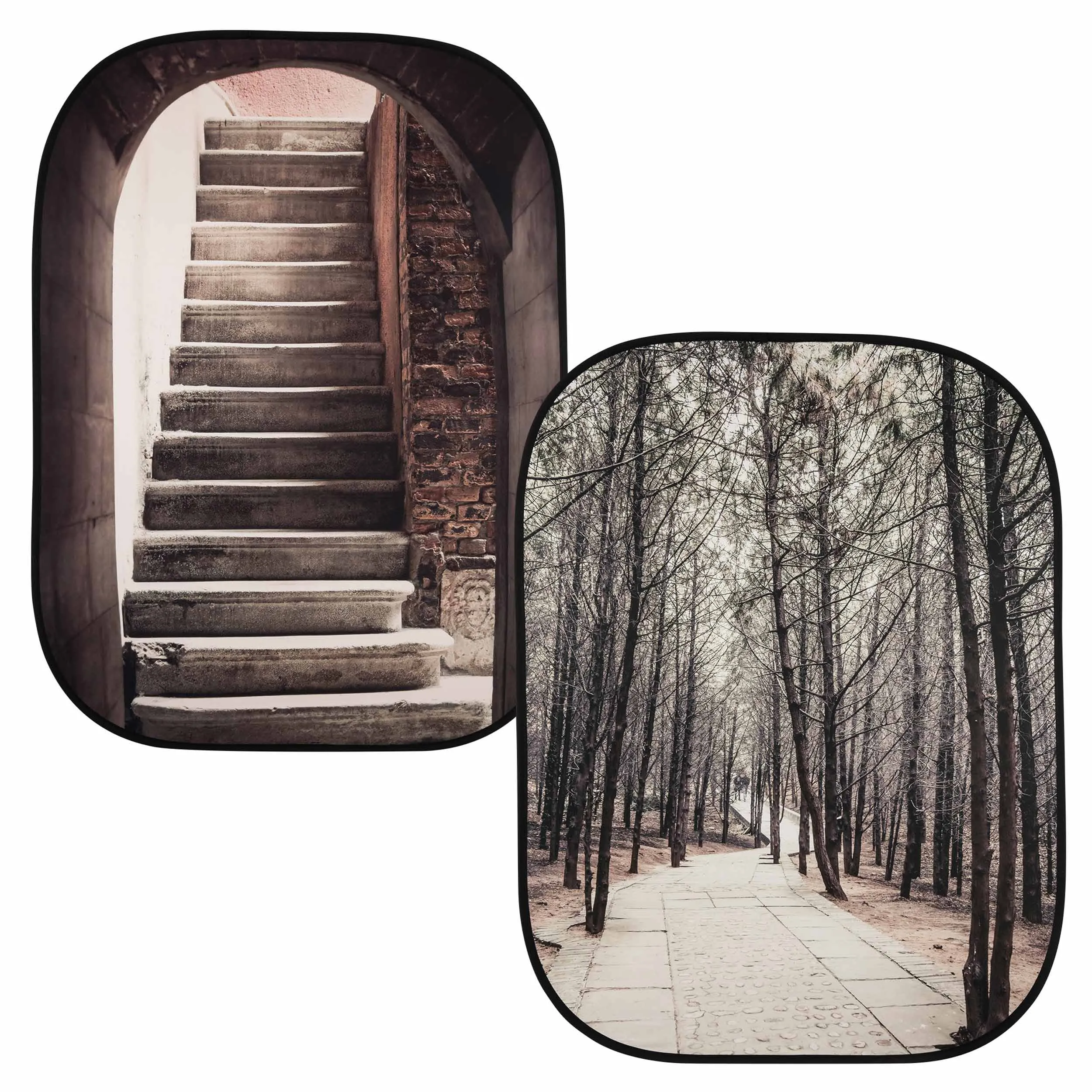 רקע דו כיווני מתקפל 1.5X2.1 מ' Lastolite Distressed Steps/Trees