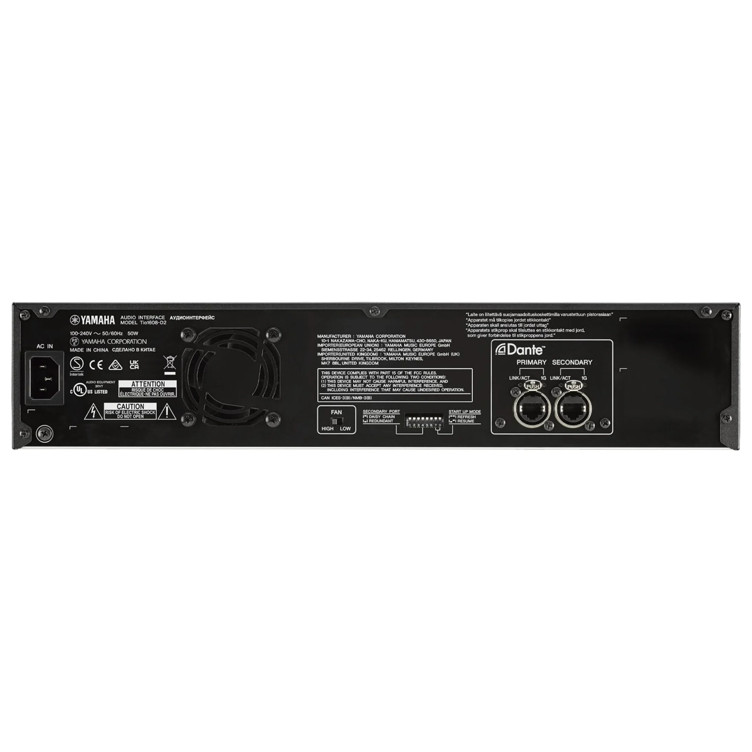 קופסת הרחבה Yamaha TIO1608-D2 Dante