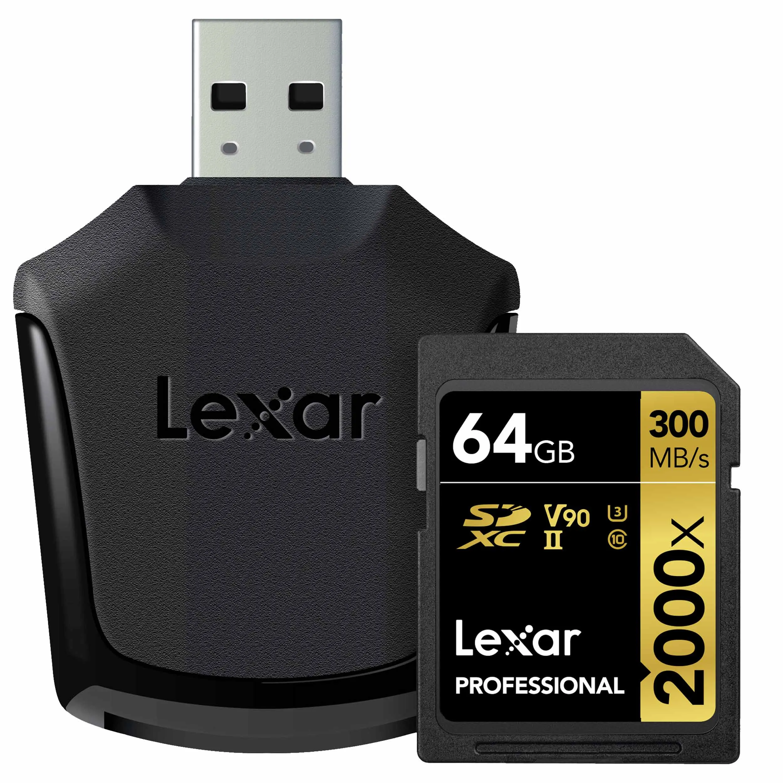 כרטיס זיכרון Lexar 64GB 2000x Professional SDXC UHS-II