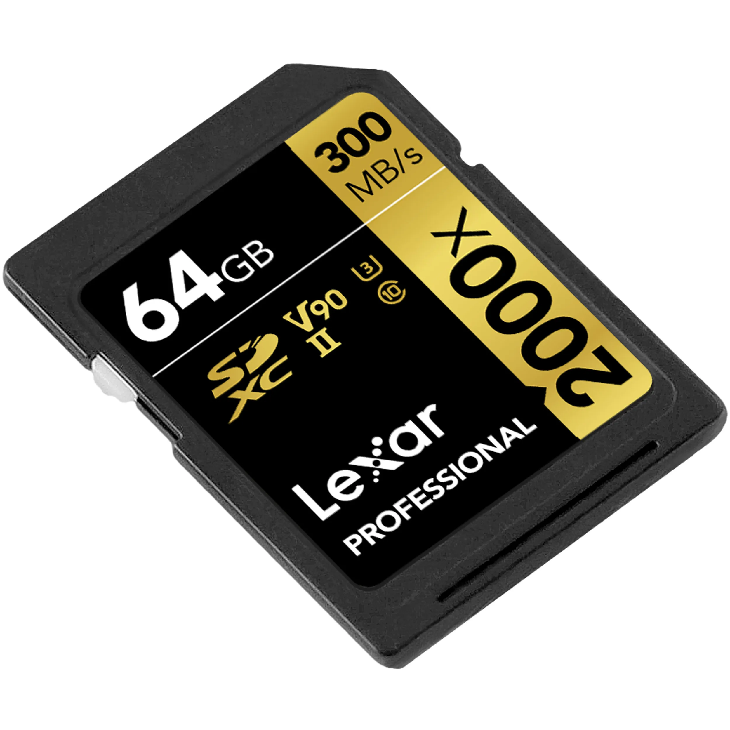 כרטיס זיכרון Lexar 64GB 2000x Professional SDXC UHS-II