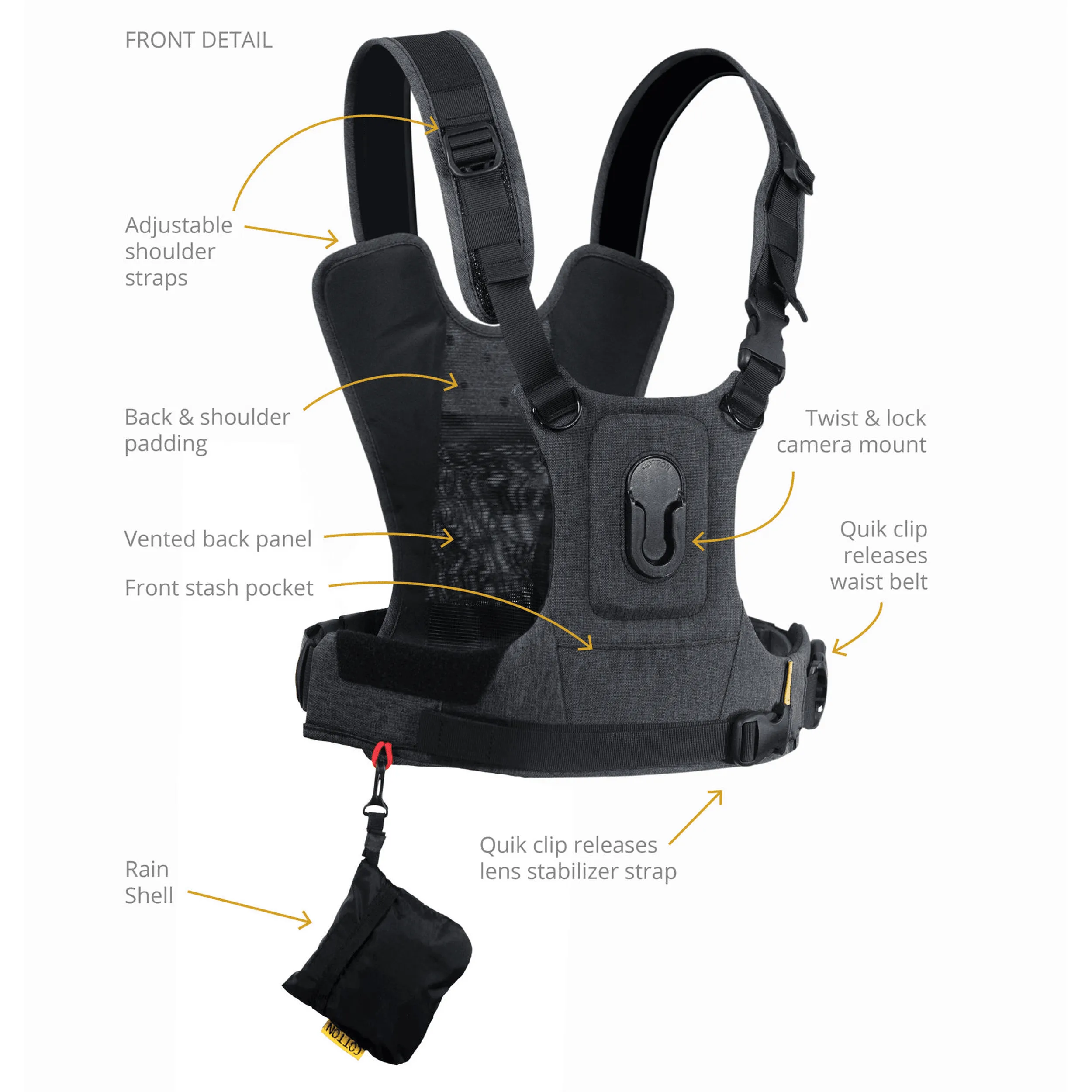 רתמת גוף עם שליפה מהירה למצלמה Cotton Carrier CCS G3