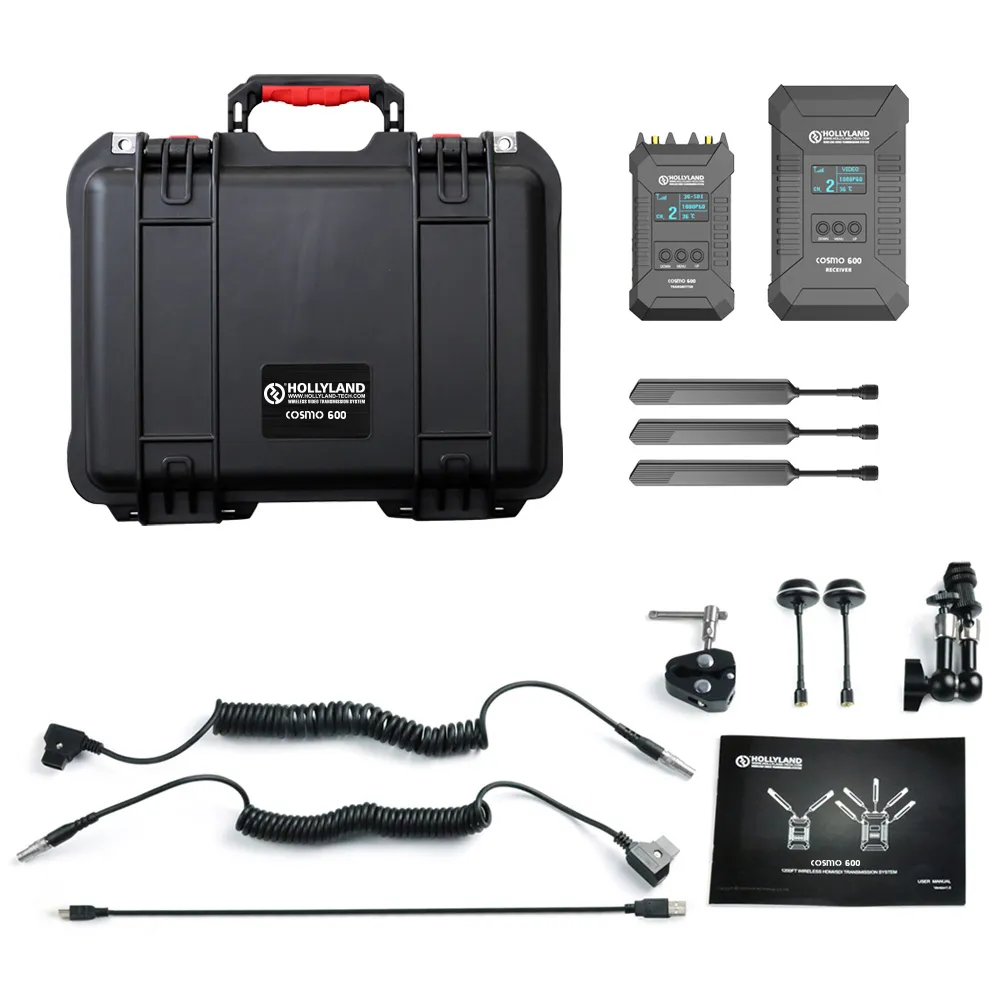 סט וידאו אלחוטי HDMI/SDI למרחק 200 מ' HOLLYLAND COSMO 600