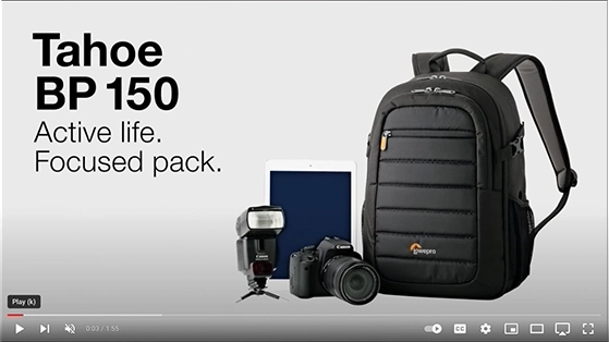 תיק גב כחול למצלמה Lowepro Tahoe BP 150