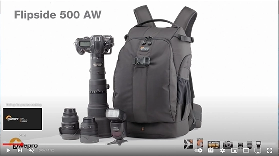 תיק גב פיקסלים Lowepro Flipside 500 AW II