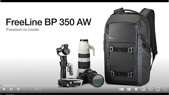 תיק גב למצלמה Lowepro FreeLine BP 350 AW (אפור)