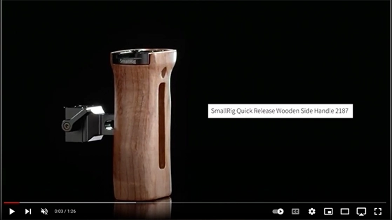 ידית אחיזה מעץ עם חיבור NATO לכלוב SmallRig 2187B
