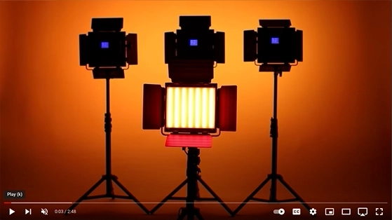 קיט 2 פנסי לד צבעוני RGB לאולפן GVM-1000D