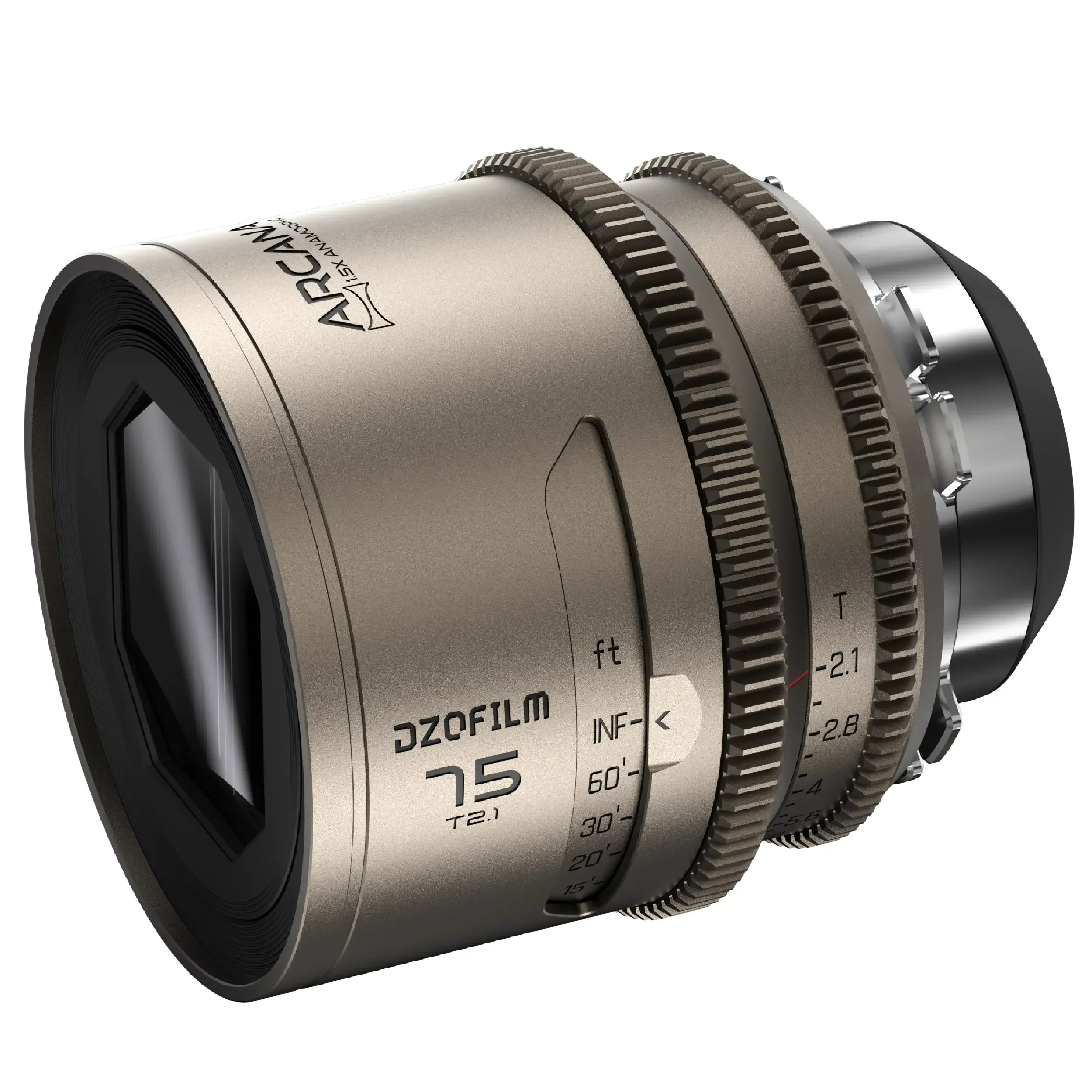 עדשת קולנוע פול פריים אנמורפית 75 מ"מ  DZOFILM Arcana PL-Mount T2.1