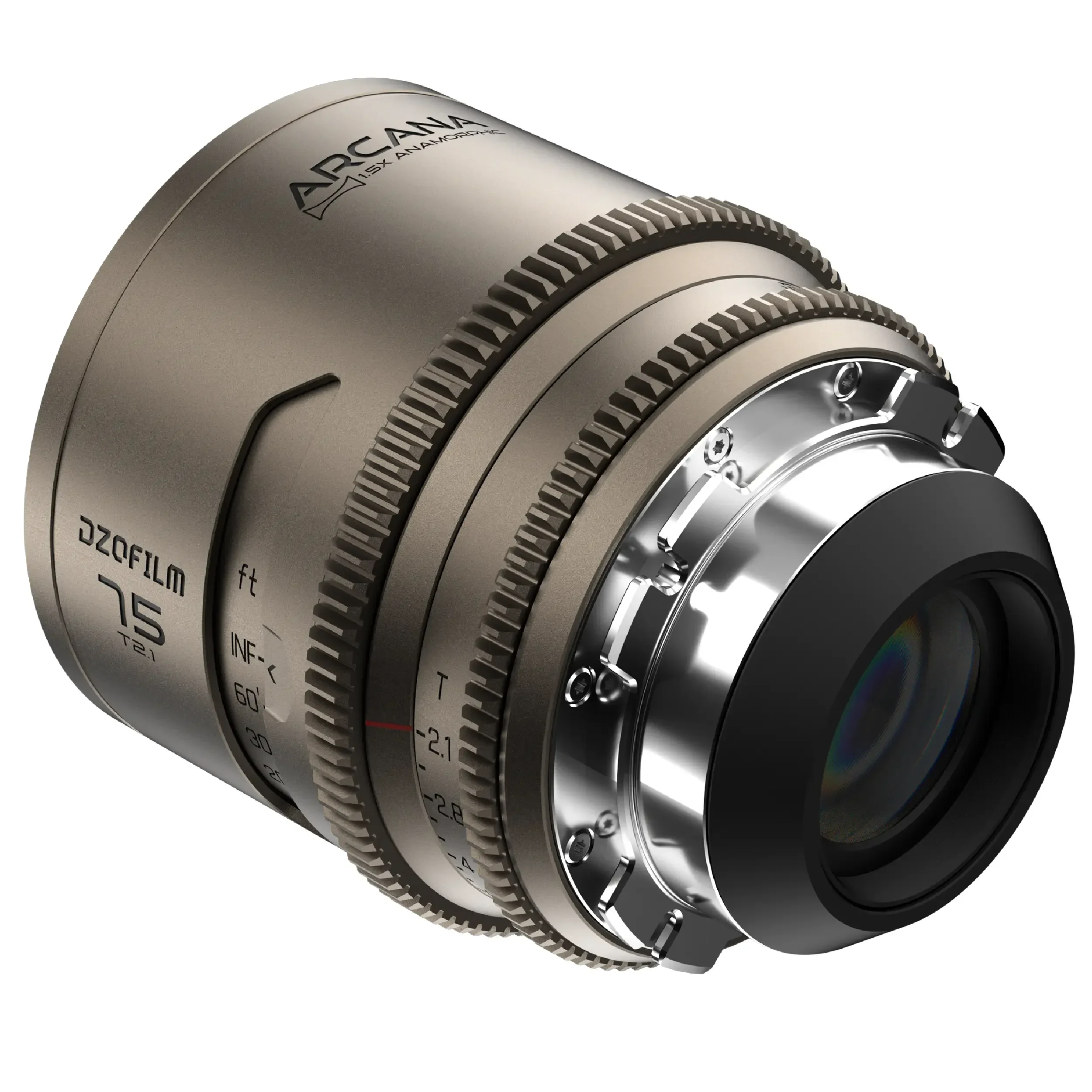 עדשת קולנוע פול פריים אנמורפית 75 מ"מ  DZOFILM Arcana PL-Mount T2.1
