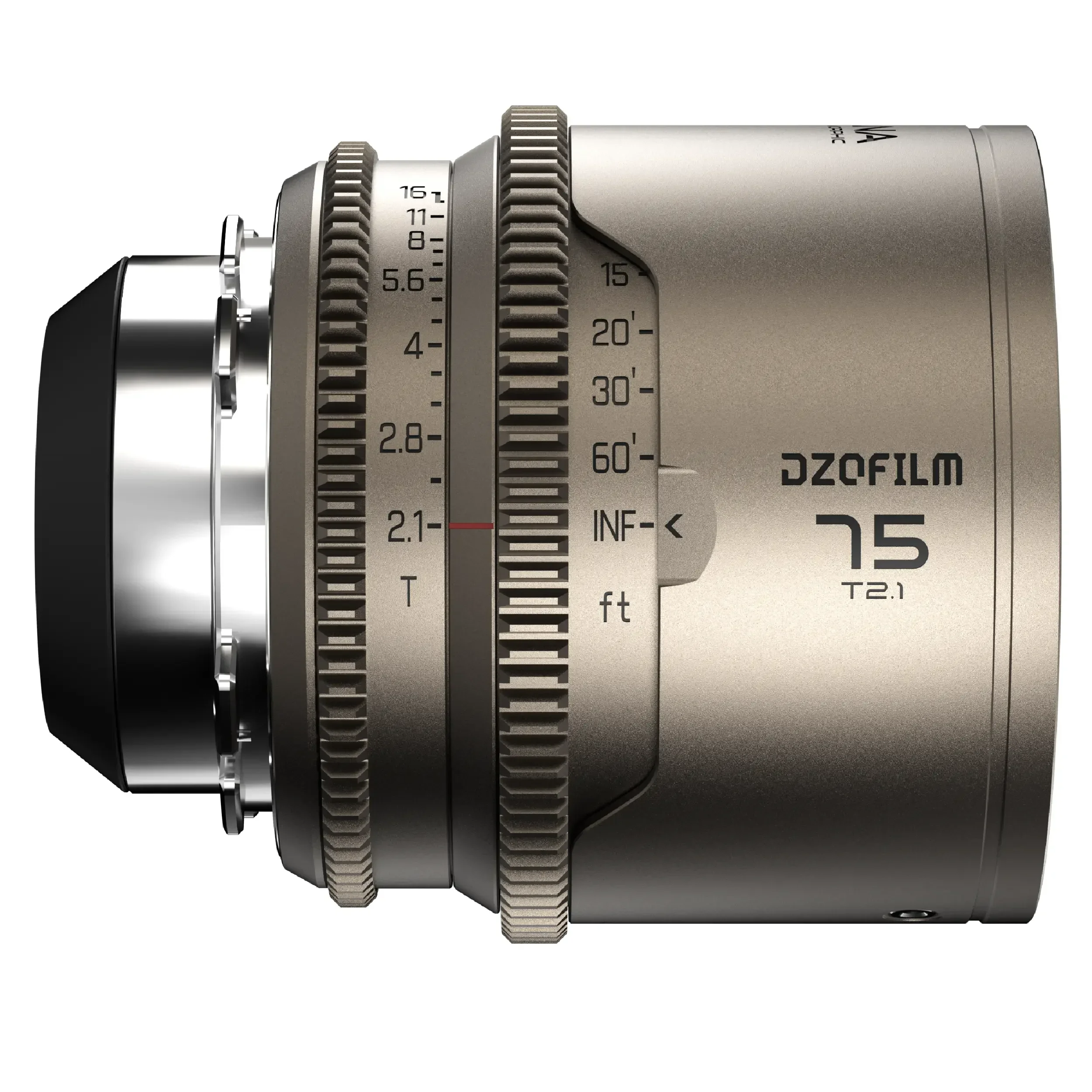 עדשת קולנוע פול פריים אנמורפית 75 מ"מ  DZOFILM Arcana PL-Mount T2.1