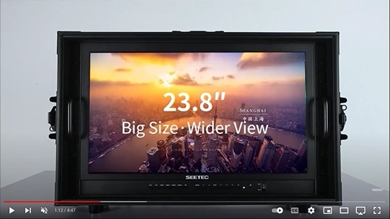 מוניטור וידאו 23.8" ברזולוציה 3840X2160 כולל ארגז נשיאה תוצרת SEETEC