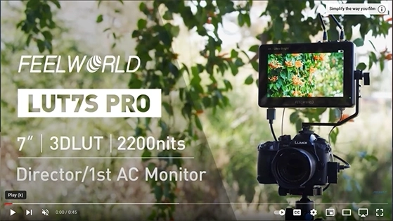 מוניטור וידאו SDI מסך מגע 7" Feelword LUT7S PRO