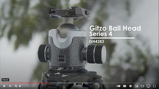 ראש כדורי סדרה 4 עם ידית נעילה Gitzo GH4383LR