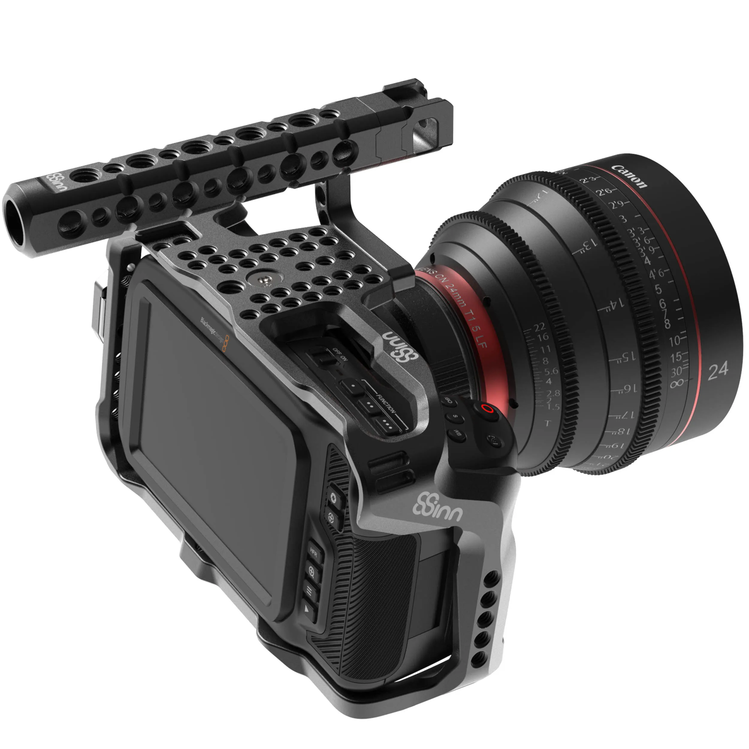 כלוב ייעודי למצלמת Pocket Cinema 4K/6K הכולל ידית אחיזה בסיסית 8Sinn