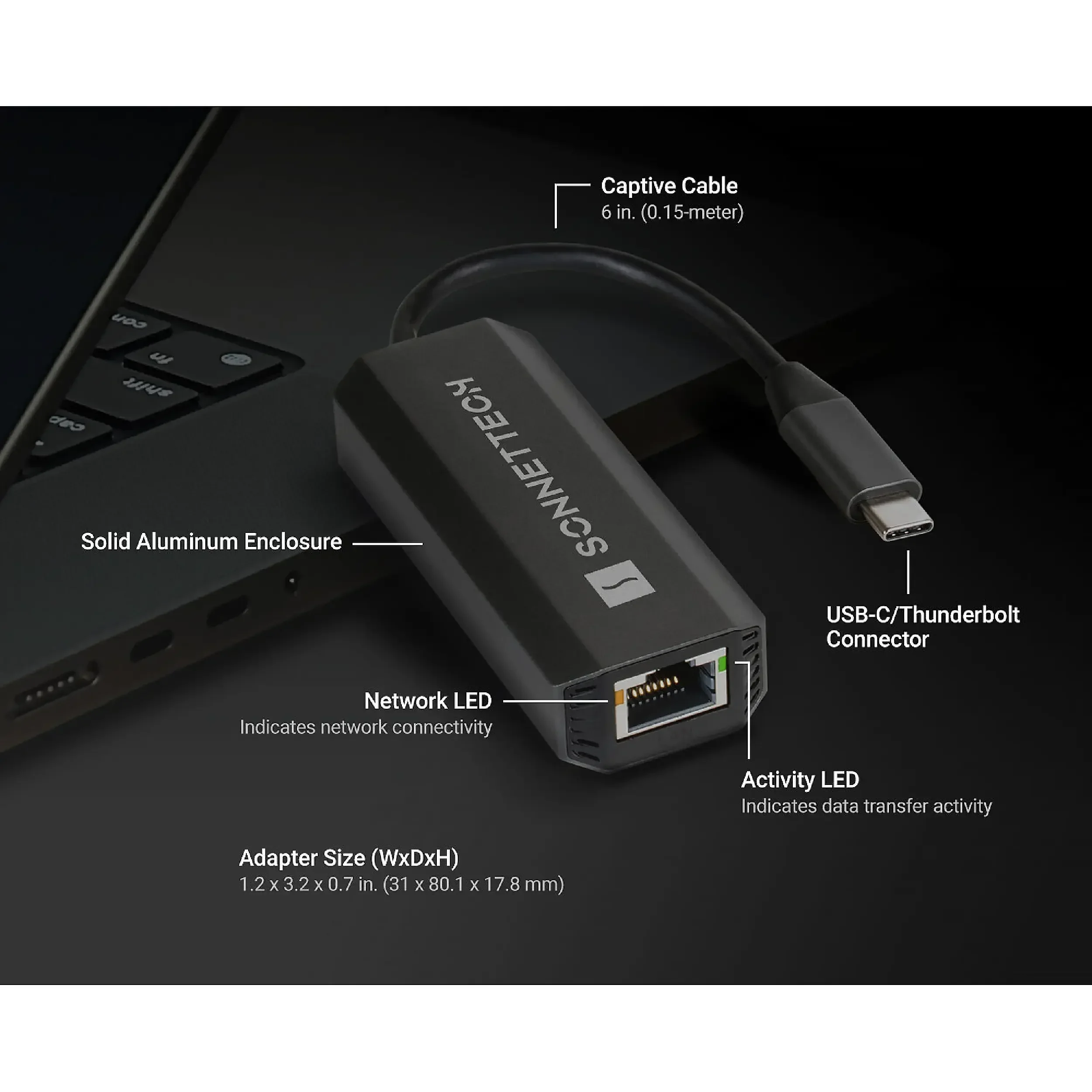 Sonnet Solo5G USB-C to 5Gb Ethernet Adapter