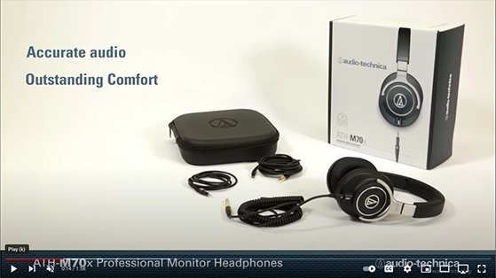אוזניות AUDIO TECHNICA ATH-M70X
