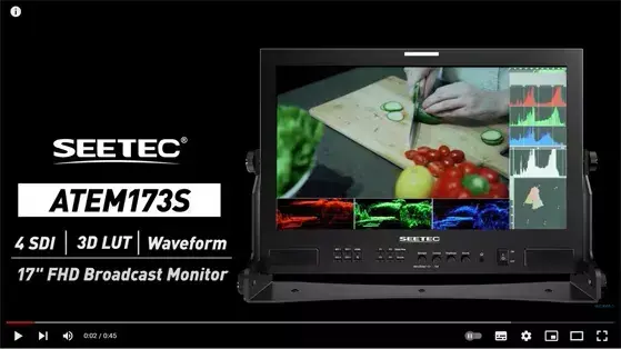 מוניטור 17.3" 4 כניסות SDI ברזולוציה Feelworld 1920X1080