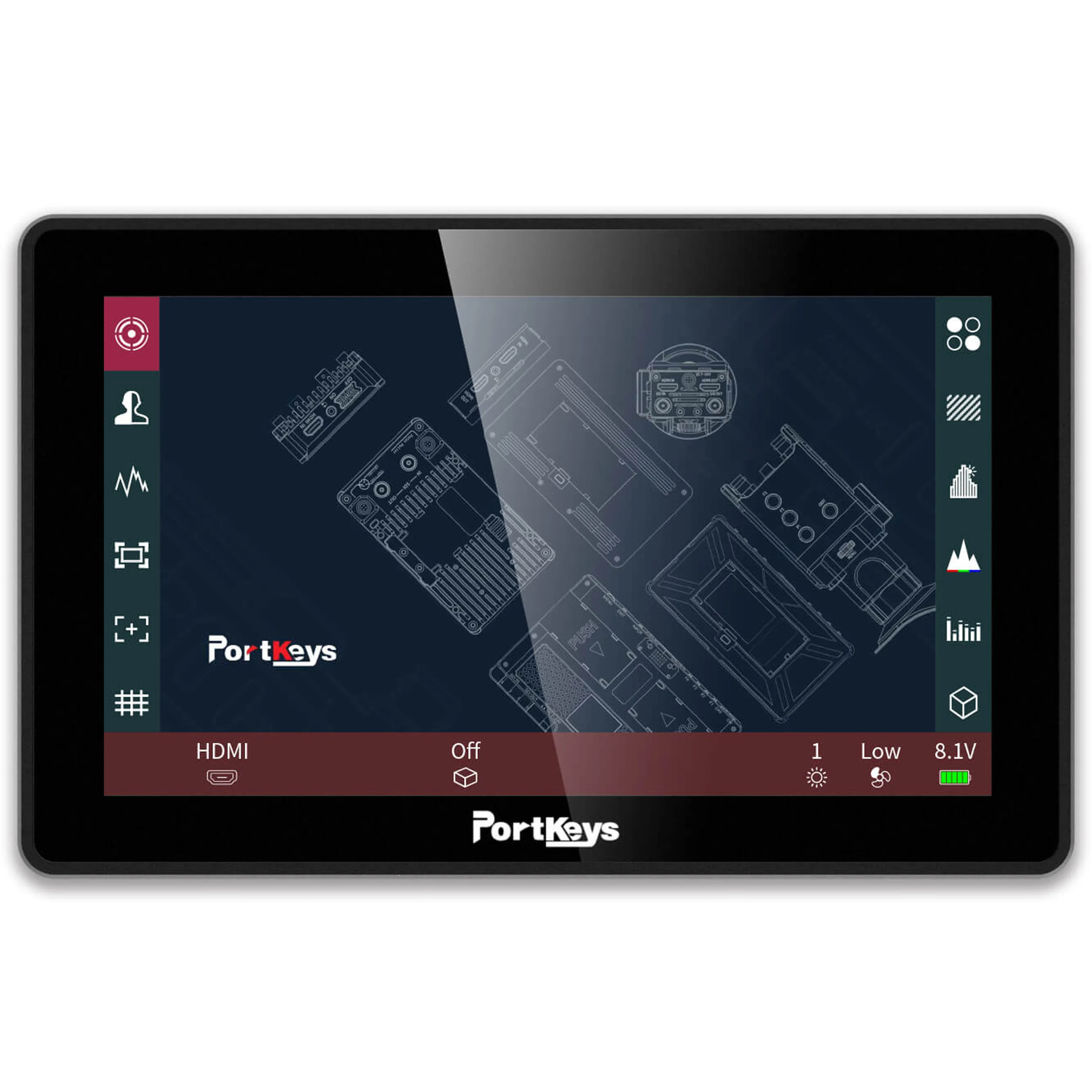 מסך מגע "5.5 עם שליטה על מצלמות PORTKEYS BM5 III