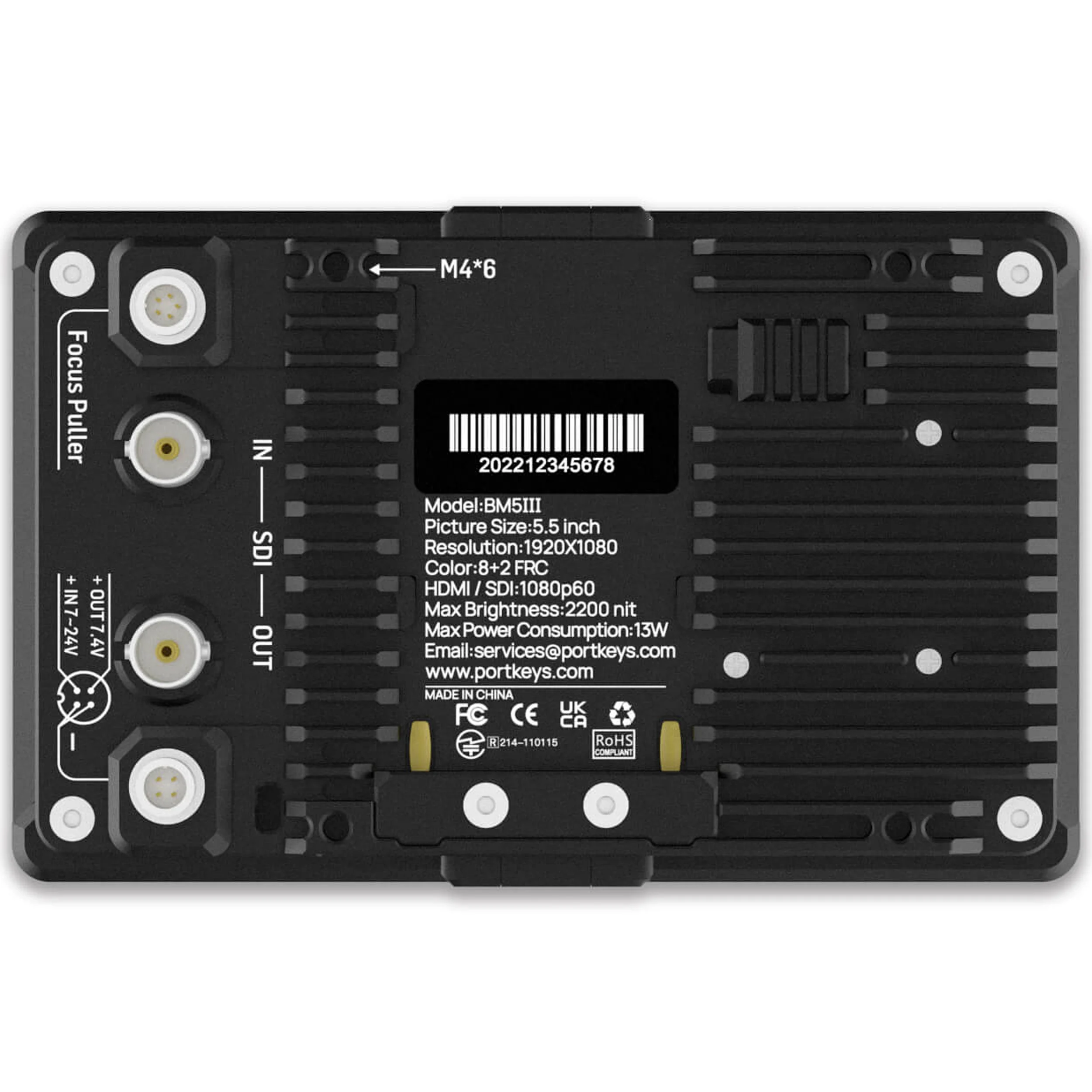 מסך מגע "5.5 עם שליטה על מצלמות PORTKEYS BM5 III