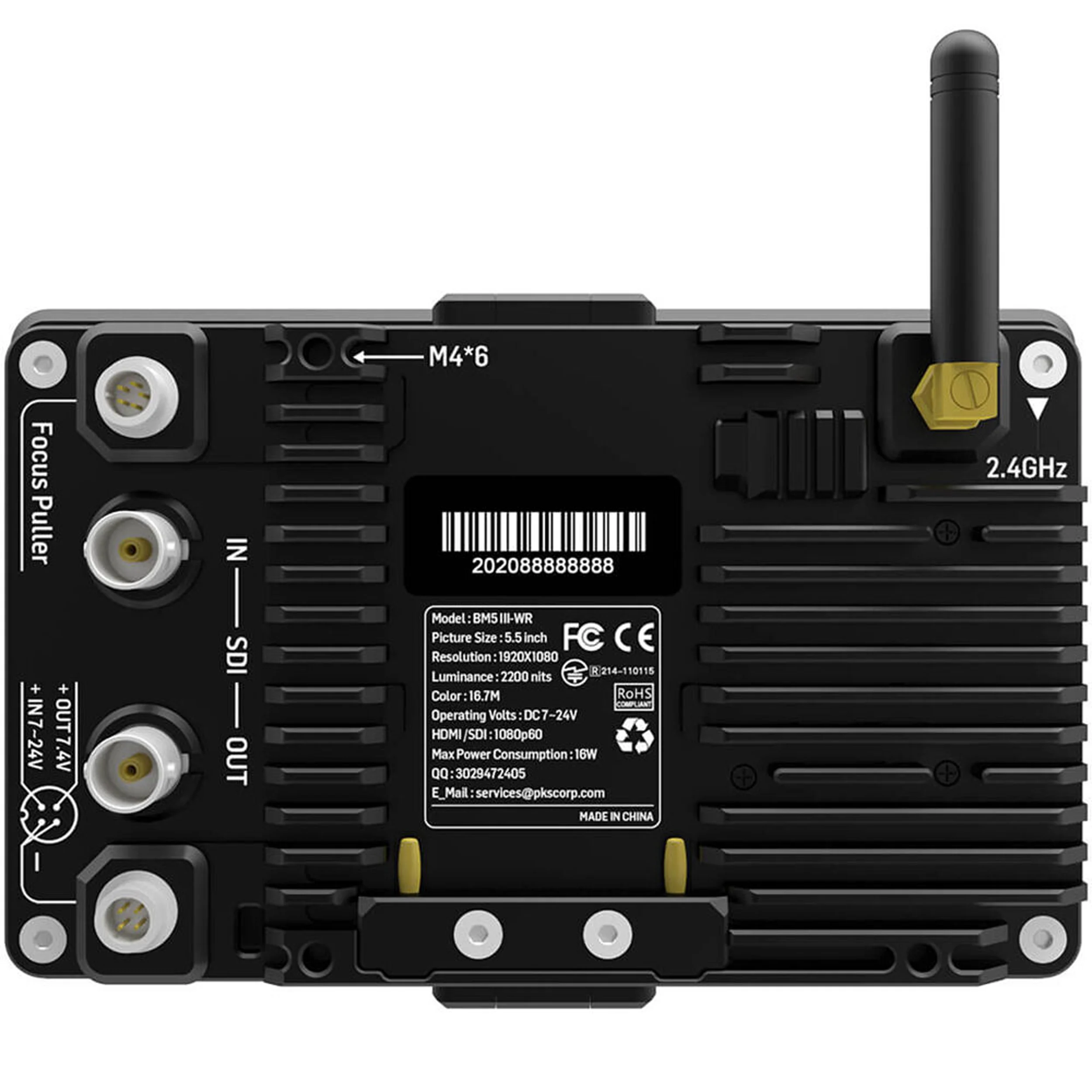 מסך מגע "5.5 עם שליטה אלחוטית על מצלמות PORTKEYS BM5 III WR