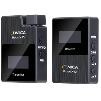 מערכת מיקרופון אלחוטית קומפקטית 2.4GHz למצלמות Comica BoomX-D D1
