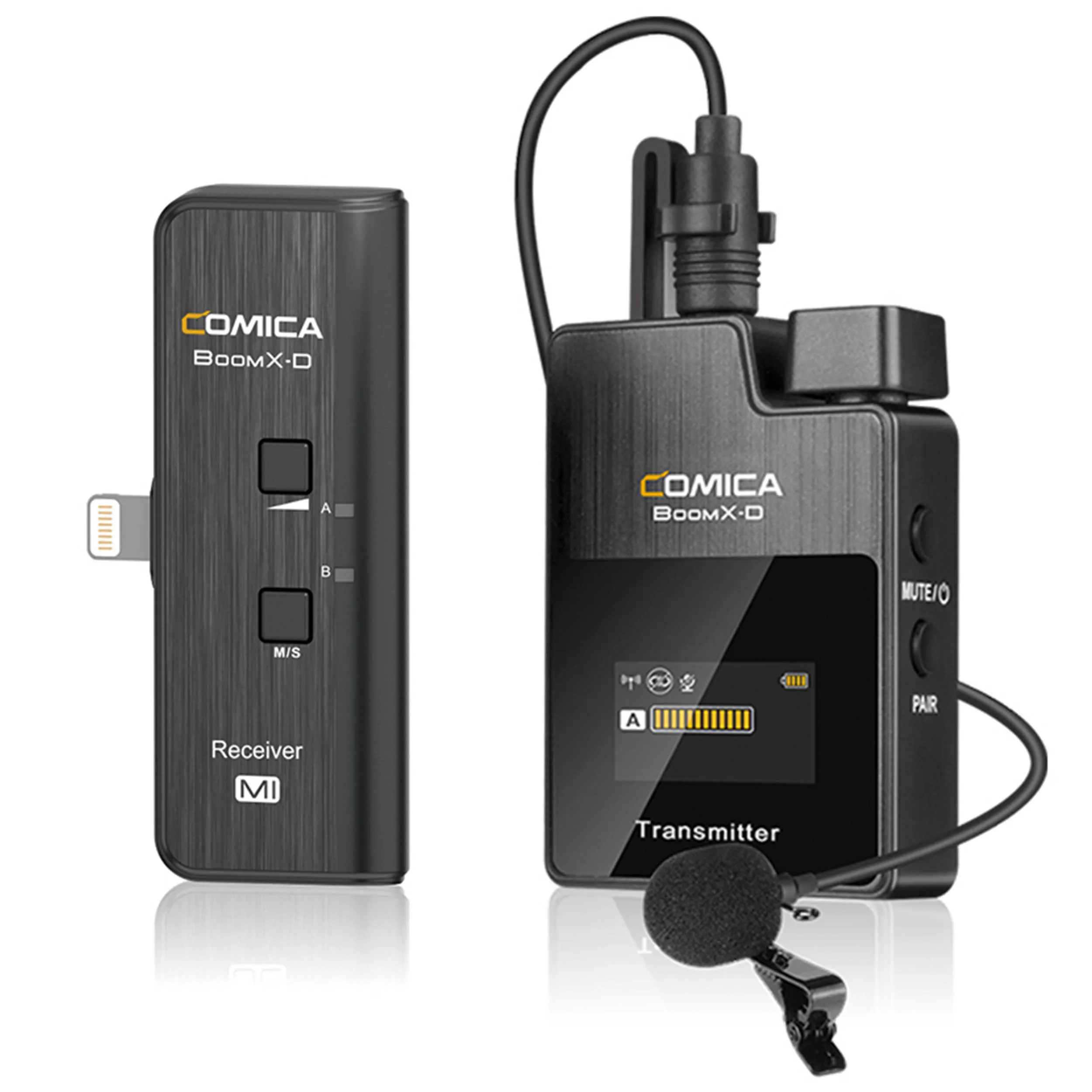 מערכת מיקרופון אלחוטית 2.4GHz לאייפון Comica BoomX-D MI1