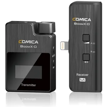 מערכת מיקרופון אלחוטית 2.4GHz לאייפון Comica BoomX-D MI1